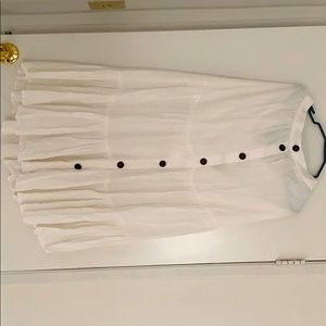 FRENCH CONNECTION Maxi White Skirt with buttons